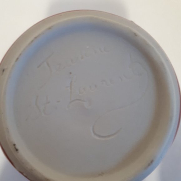 Jeanne St. Laurent Studio Pottery Vase New Brunswick Pink and Gold - Picture 3 of 7